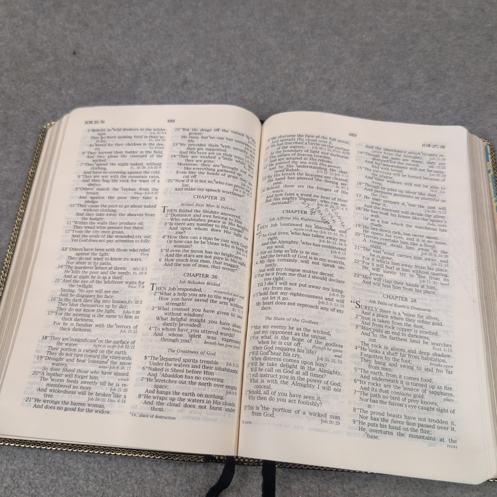 Thomas Nelson NASB The Open Bible Edition Black Leather Red Letter 947 Vintage - Picture 9 of 12
